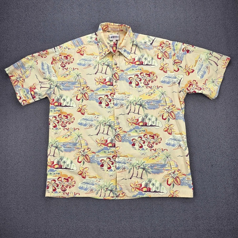 Campia Moda Mens Large Tropical‎ Hawaiian Shirt Cotton Short Sleeve Beach Print